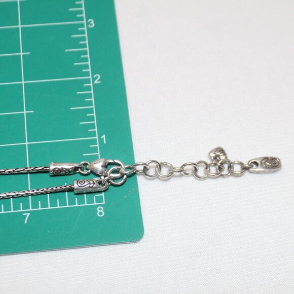 RETIRED Brighton 16"-18" Blue Crystal Round Decorative Bezel Slide Necklace - Picture 9 of 12